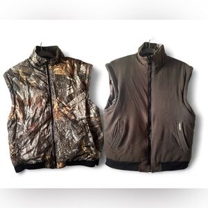Remington Camo Vest Mens Insulated Reversible Hunting Vest Real Tree Hard Wood M